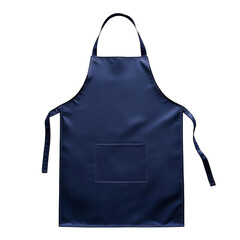 Blue blank apron isolated on transparent background