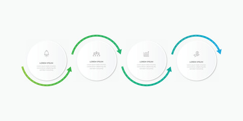 Aufkleber - Vector infographic label design with circle infographic template design and 4-5-6 options or steps. Can be used for process diagram, presentations, workflow layout, banner, flow chart, info graph