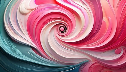 Wall Mural - a colorful swirl of pink and white