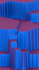 Aufkleber - Abstract Blue and Purple Layered Geometric Background