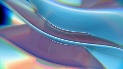 Aufkleber - Abstract Fluid Light Refraction with Multicolor Gradient