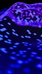 Aufkleber - Futuristic Hexagonal Grid Pattern with Blue and Black Tones