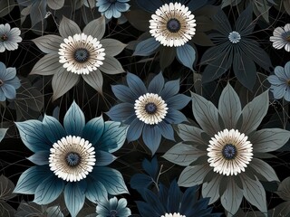 Wall Mural - white chrysanthemum flowers background