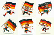 © Izzul - illustration of a child carrying Germany flag