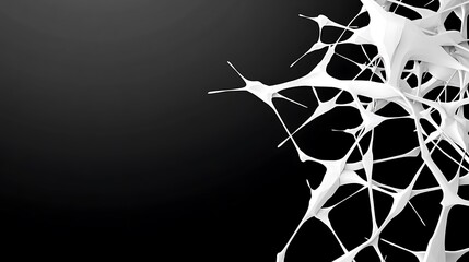 Poster - Abstract White Structure on Dark Background in Modern Style