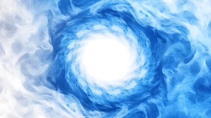 Poster - Dynamic Clean White Spiral Pattern with Soft Blue Hues and Style
