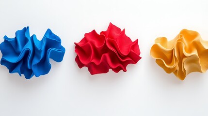 Poster - Abstract Ripple Style in Clean White Background with Colorful Forms