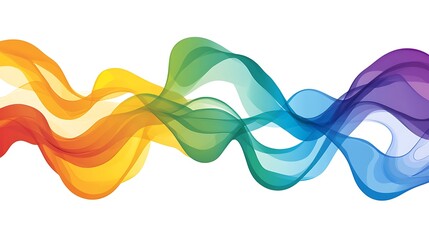 Poster - Clean Abstract Ripple Wave in Bright Colors for Modern Style
