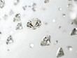 © Svetlana - Shimmering diamonds levitating with crystal clarity, displaying intricate cuts and glowing reflections. Generative AI