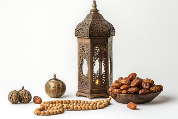 Wall Mural - A Traditional Ramadan Setting with an Ornate Lantern.