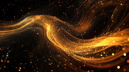 Poster - Abstract visualization of interconnected lines and luminous dots against a sleek dark digital background.