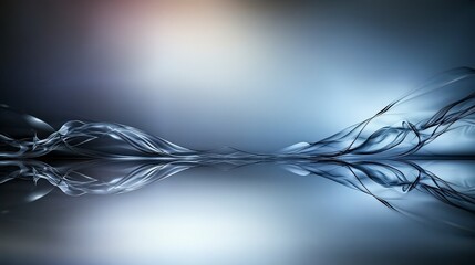 Poster - Reflections of light and movement in minimalist design digital art abstract environments calm atmosphere