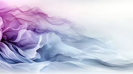 Aufkleber - Ethereal minimalist depiction of white mist drifting abstract art digital medium calm environment soft color palette