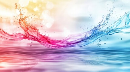 Poster - Fluid colors in motion abstract art scene digital media soft background aesthetic viewpoint creative concept