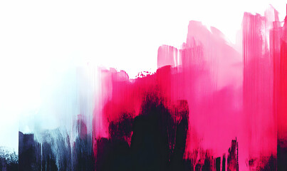 Poster - Abstract pink blue brush strokes, digital art, website header
