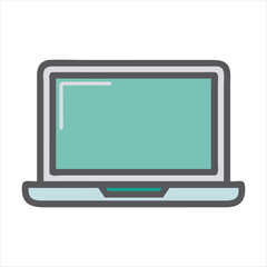 icon laptop silhouette vector