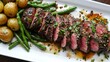 © HPMP Studio - Roasted beef tenderloin sliced and served on a white platter