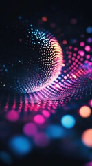 Wall Mural - colorful abstract patterns create a mesmerizing digital landscape with vibrant lights and swirling s