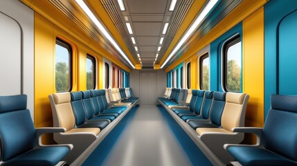 Poster - A colorful diagram comparing the durability of materials used in train interiors