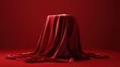 © Fenny - Red velvet draped pedestal, studio, mystery reveal