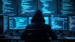 © jamal - hacker front of his computer committing digital cybercrime