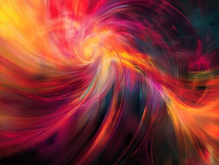 Poster - A vibrant abstract swirl of colors that evokes emotion and energy. This dynamic design showcases fluid movement and striking hues, perfect for creative projects and visual art.