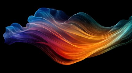 Poster - A vibrant and flowing wave of colors showcases the beauty of abstract design. This image captures the essence of movement and energy, perfect for artistic and creative projects.