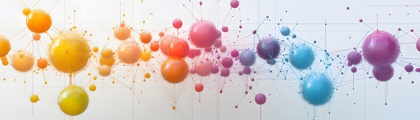 Poster - Colorful abstract spheres representing creativity and innovation in design and technology.