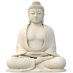 Peaceful Buddha statue in serene pose, meditating.  A symbol of tranquility and inner peace.