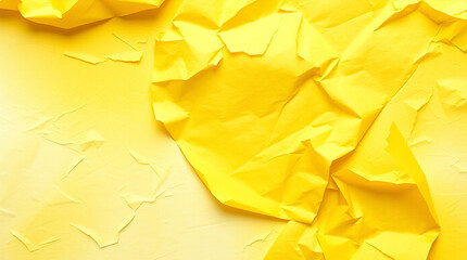 Poster - Abstract crumpled yellow paper texture