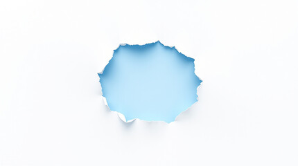 Aufkleber - Torn paper with light blue background