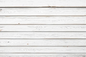 Aufkleber - Wooden white textured background with horizontal planks.