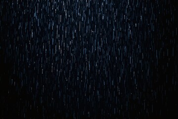 Poster - Abstract digital rain pattern with dark background and glowing light streaks.