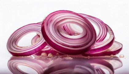 Wall Mural - red onion slices