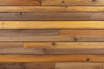 Aufkleber - Wooden planks background with natural grain patterns in warm tones.