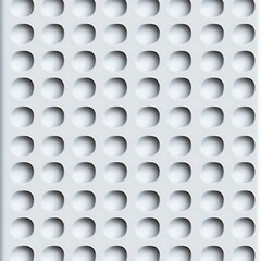 Poster - Clean and Minimalist White Pattern with Uniform Circular Dots