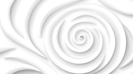 Poster - Geometric Minimalist Design with Clean White Swirls and Curves