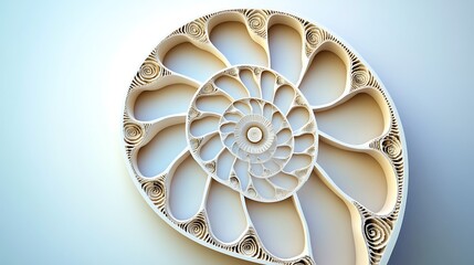 Poster - Geometric Minimalist Design Featuring a Clean White Spiral Pattern