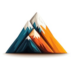 Poster - Abstract Minimalist Mountain Design in Clean White Style