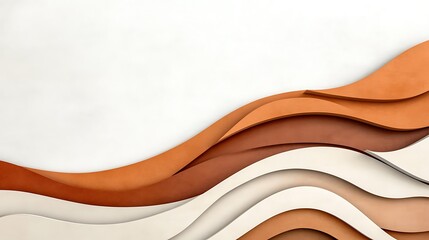 Poster - Clean and Minimalist Abstract Design in Warm Earthy Tones