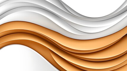 Poster - Minimalist Abstract Design with Clean White Waves and Elegant Curves