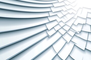 Poster - Minimalist Clean White Abstract Design with Layered Textures and Patterns