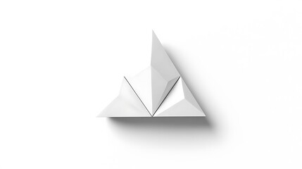 Poster - Minimalist White Icon on Clean Background with Sharp Angles