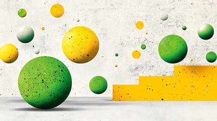 Poster - Minimalist Poster Design with Colorful Geometric Shapes and Background