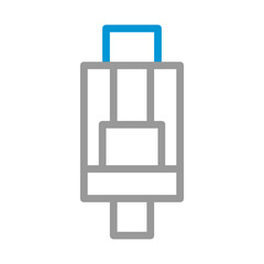 Poster - USB Type C connector icon. Concept of technology, connection, and data transfer.