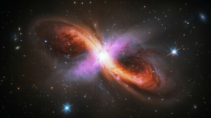 Wall Mural - Stunning Visualization of Supermassive Black Hole at the Center of Galaxy in Vivid Colors
