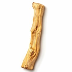 Poster - Close up of a weathered piece of wood with knots and cracks, isolated on white