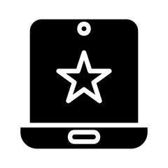 Poster - Smartphone with star icon. Concept of favorite, bookmark, and rating.