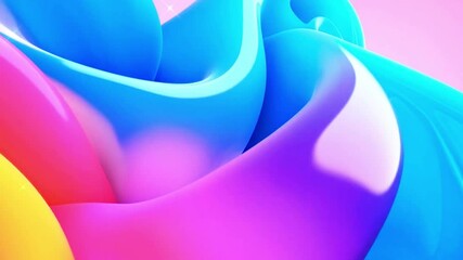 Poster - 3D Abstract Fluid Shapes animation