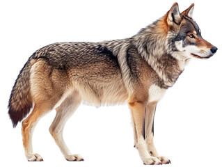 Fototapete - Grey wolf isolated on transparent background